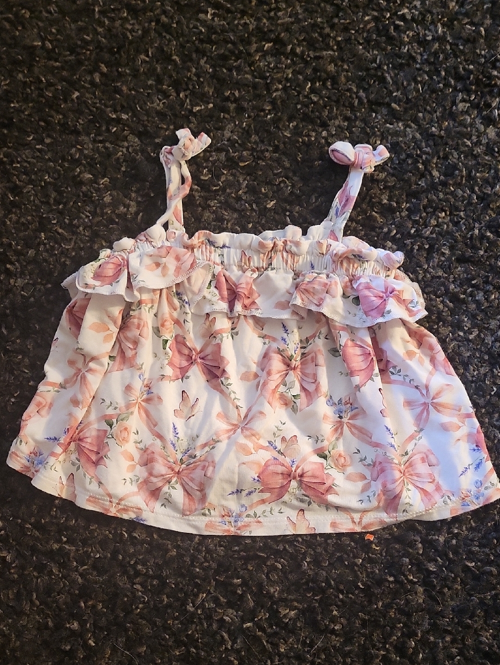 Posh Peanut Pink Floral Ruffle Camisole